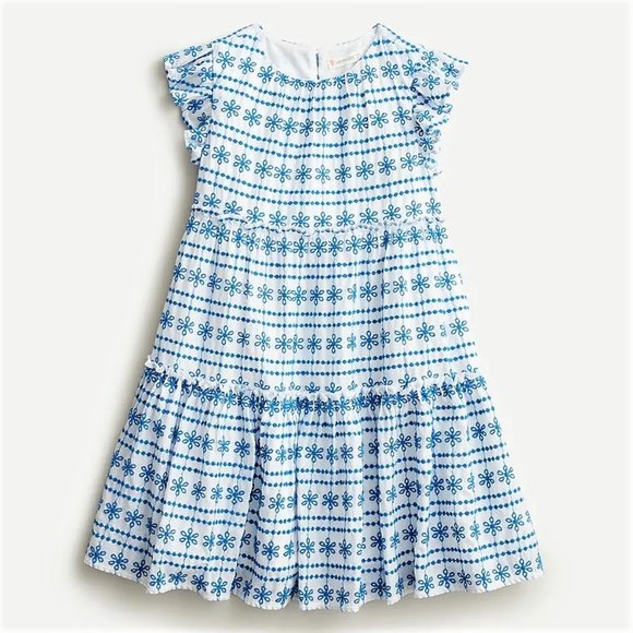 Crewcuts Other - Crewcuts Tiered Eyelet Dress With Ruffle Details